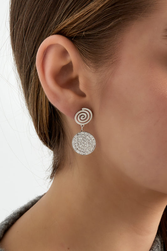 Boucles d'oreilles Spirale Acier inoxydable