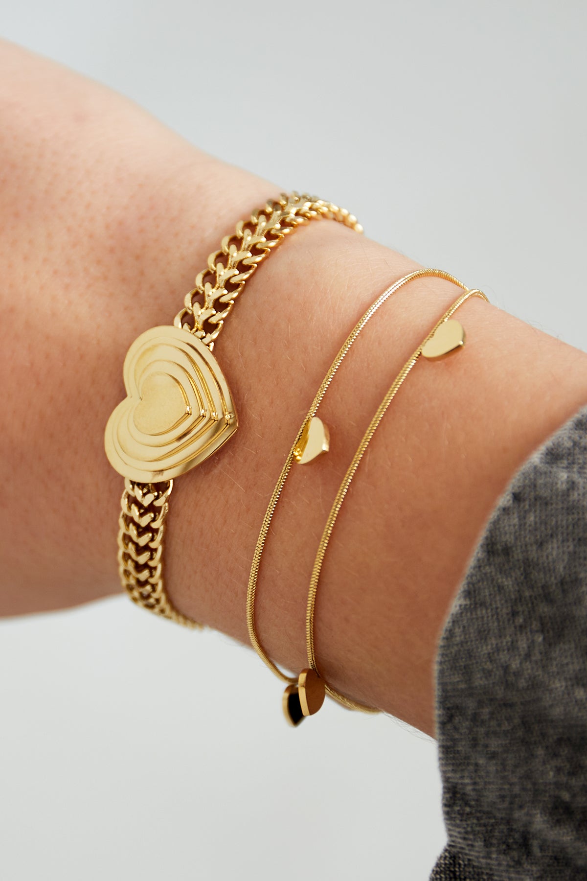 Bracelet Coeur Acier inoxydable
