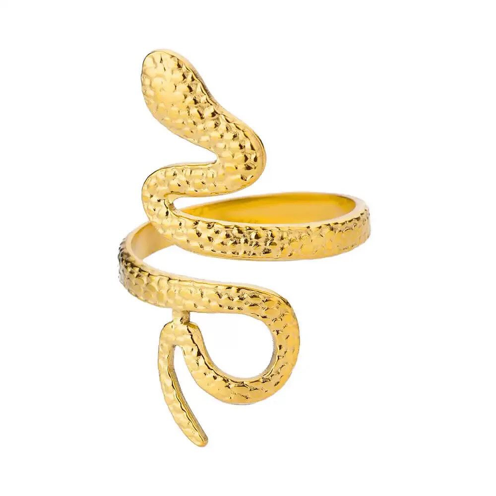 BAGUE SERPENT EN ACIER INOXYDABLE