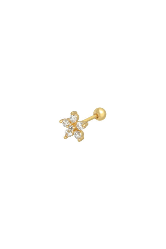 Piercing oreille fleur Acier inoxydable