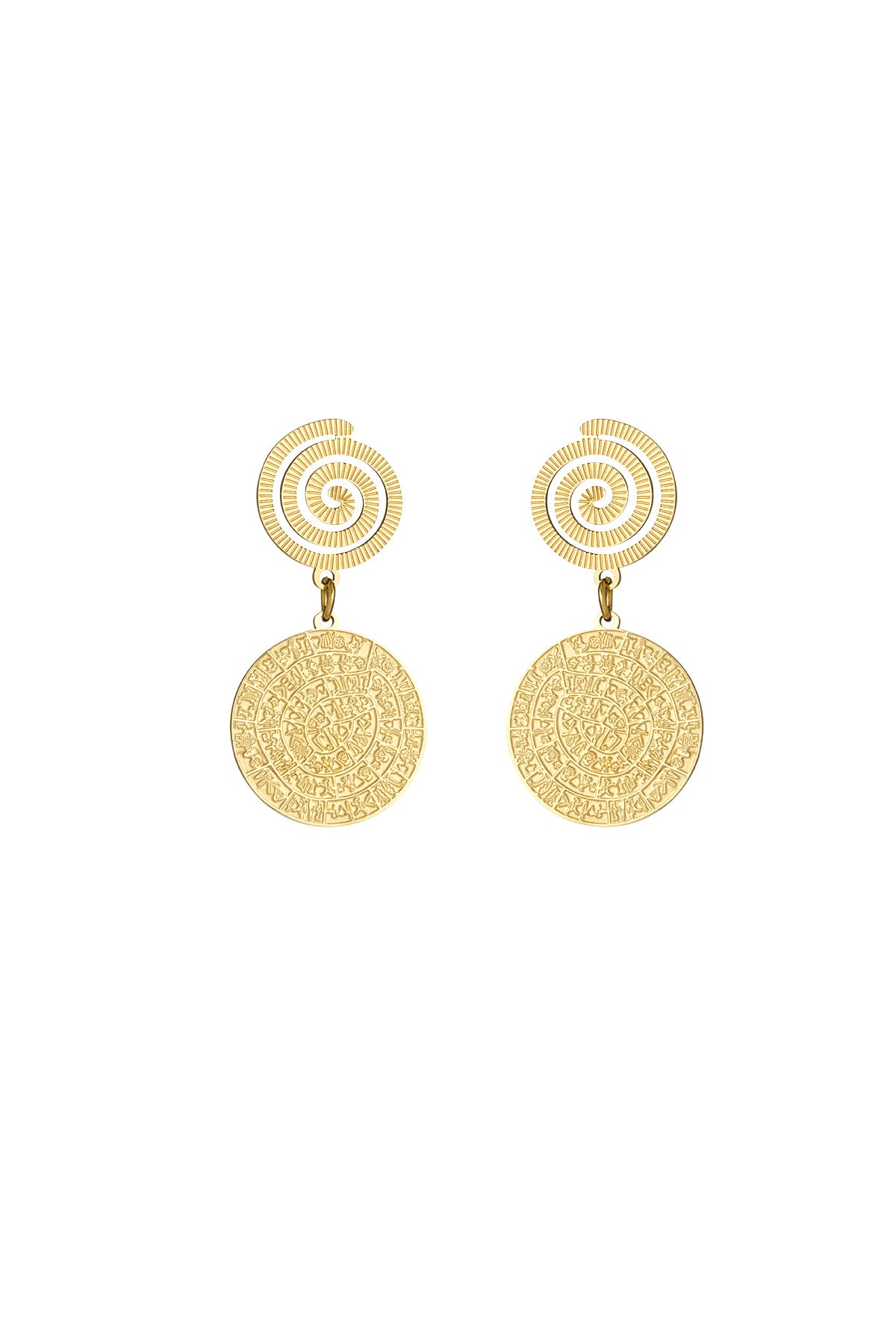 Boucles d'oreilles Spirale Acier inoxydable