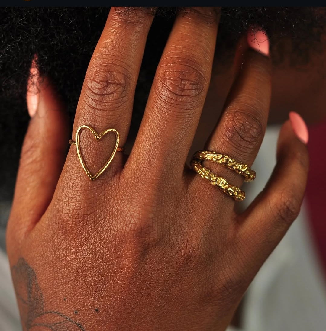 Bague Coeur Acier inoxydable