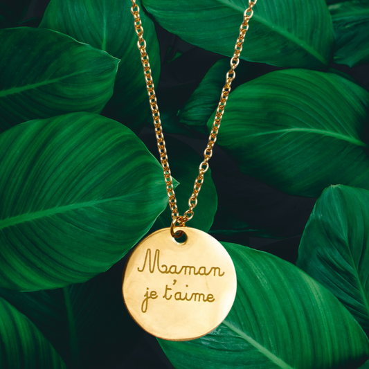 Collier Maman rond Acier inoxydable