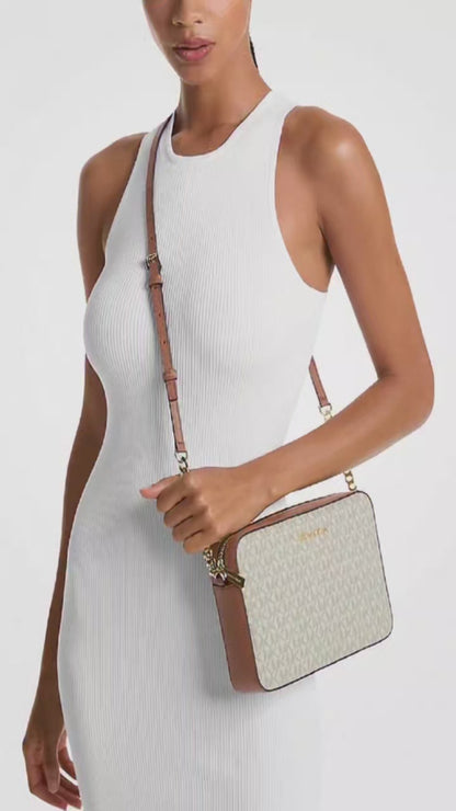 MICHAEL KORS
Grand sac à bandoulière Jet Set à imprimé à logo Beige